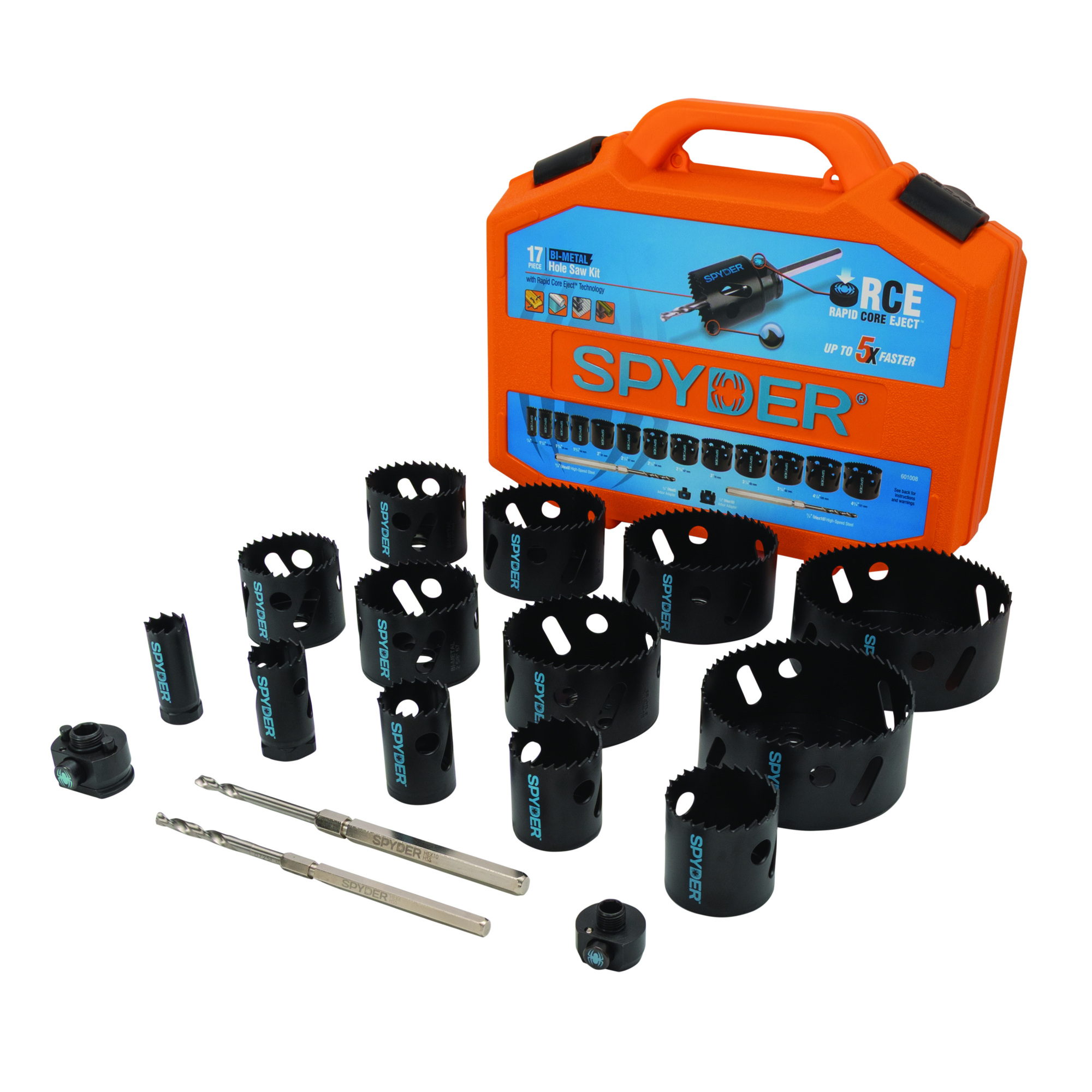 Spyder Master Electricians Bi-Metal Hole Saw Kit — 17-Piece, Model# 601008